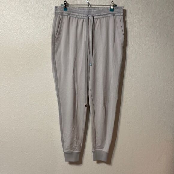 Lafayette 148 New York Light Gray Joggers Large - Picture 1 of 6